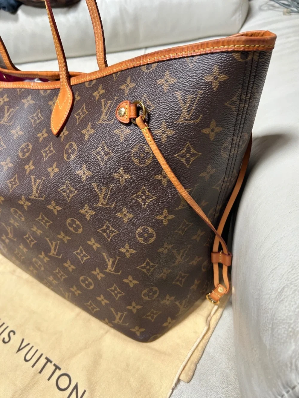 XXL Louis Vuitton NEVERFULL GM rare Pivione🩷 - Picture 12 of 14